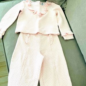 Little girls light pink matching set
